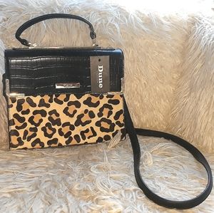 DUNE LONDON NWT Vegan Leather & Calf Hair Satchel